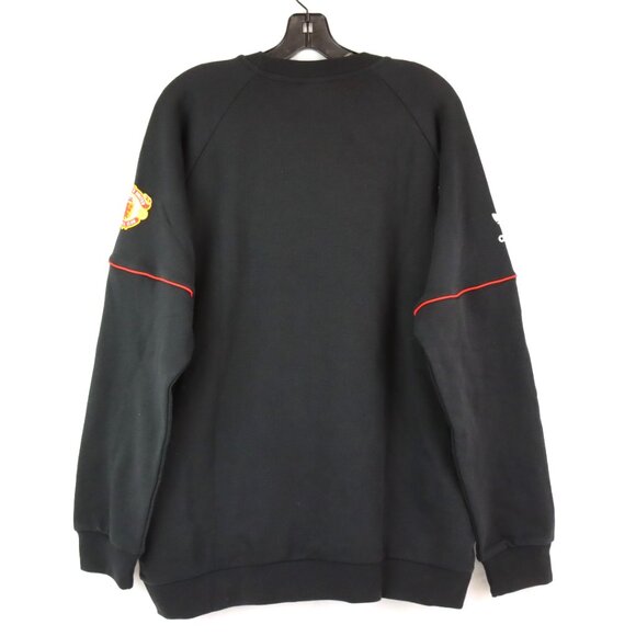 NWD Adidas Manchester United French Terry Sweater in Black/Red Size Large - Picture 2 of 7
